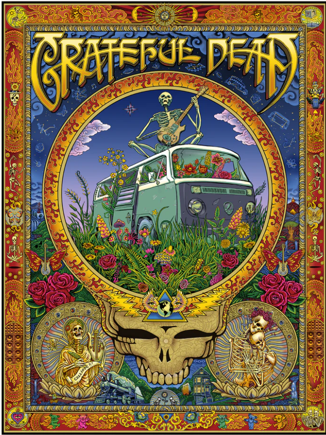 Emek "Grateful Dead" 🎨 Poster 18 x 24 #1230/1675