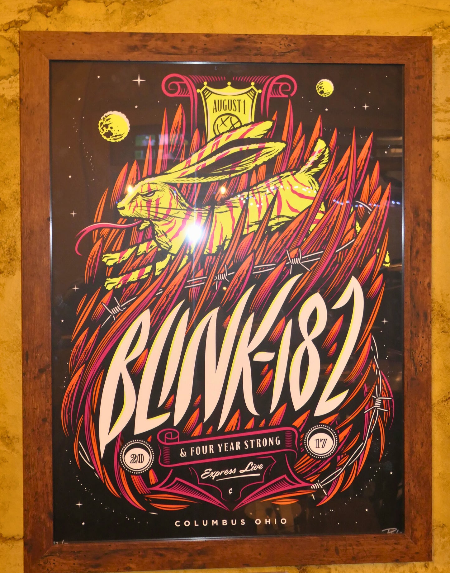 Blink 182 🎸 Express Live! Columbus, Ohio 8/1/17 Artwork By: Travis Price Edt. #22/50