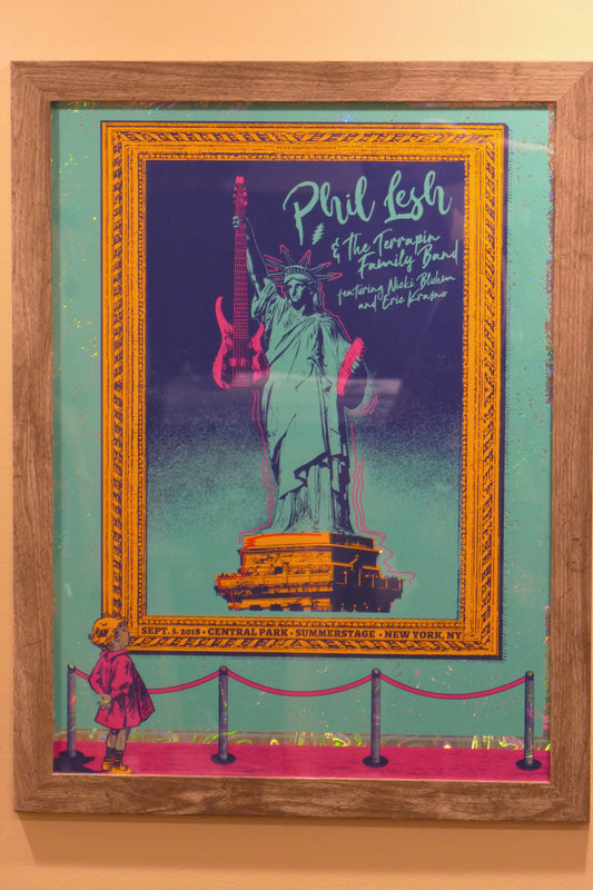 Phil Lesh &  Friends 🎸 Central Park Summer Stage 2018-09-05 Artwork By: Status Serigraph Foil Edt. # 23/40