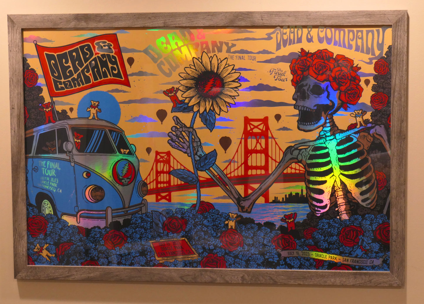 Dead & Company 🎸Oracle Park San Francisco, CA Status Serigraph Uncut Foil