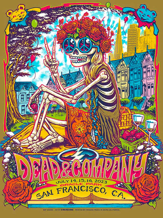 Dead & Company 🎸 Oracle Park San Francisco, CA July 14-16, 2023 Artwork By: Munk One Edt. #673/2100