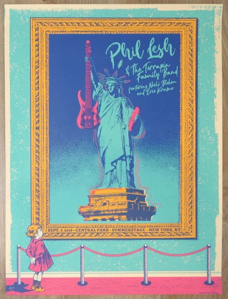 Phil Lesh &  Friends 🎸 Central Park Summer Stage 2018-09-05 Artwork By: Status Serigraph Foil Edt. # 23/40